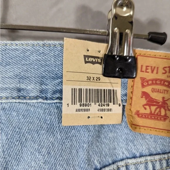 Levis Jeans Women High Waisted Straight Blue 32x29 Ladies Levi Strauss Hemp - Picture 14 of 15